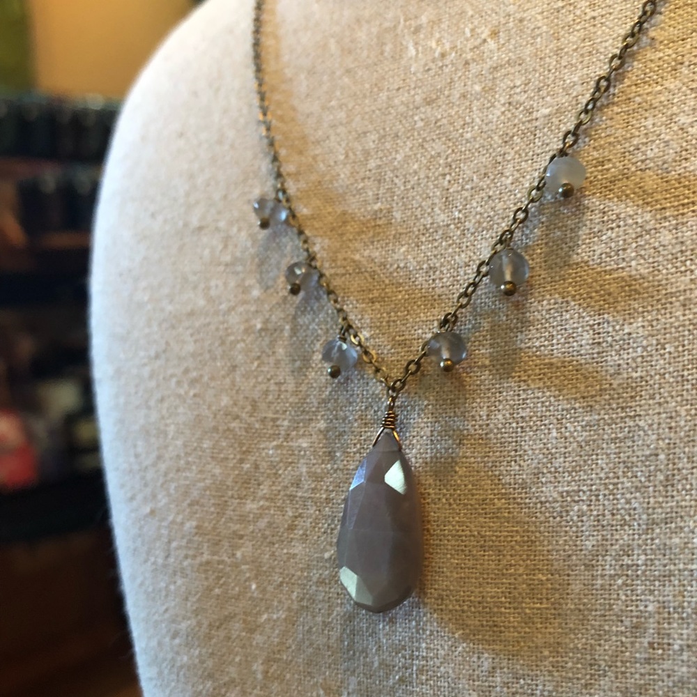 Genuine “coffee” and “Gray” Moonstone Necklace.